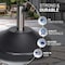 Us Weight Premium Fillable Umbrella Base for Patio Table, Black FUB50BE - alternate 7